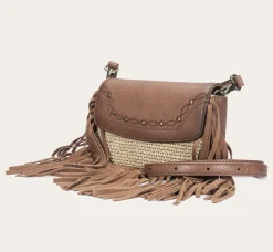 Frye Handbags^Ava Raffia Convertible Belt Bag Cognac