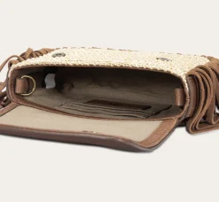 Frye Handbags^Ava Raffia Convertible Belt Bag Cognac