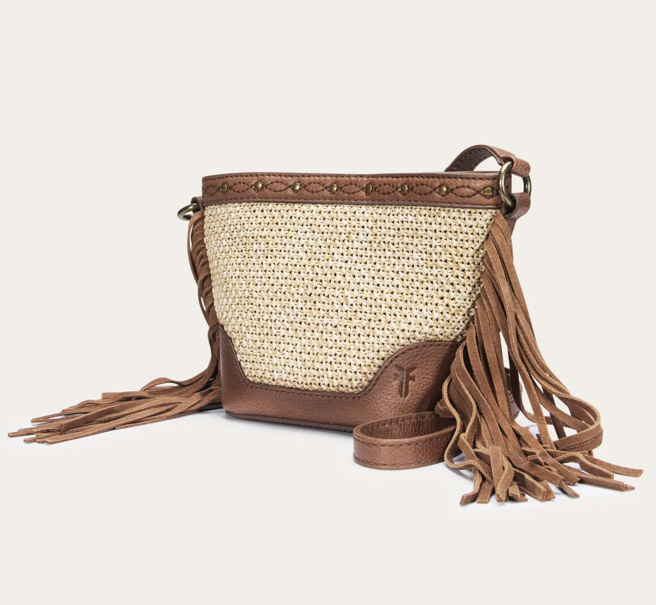 Frye Handbags^Ava Raffia Mini Bucket Cognac