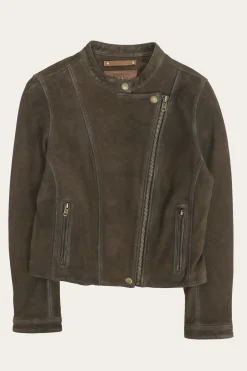 Frye Leather Jackets^Biker-racer Leather Jacket Dark Brown