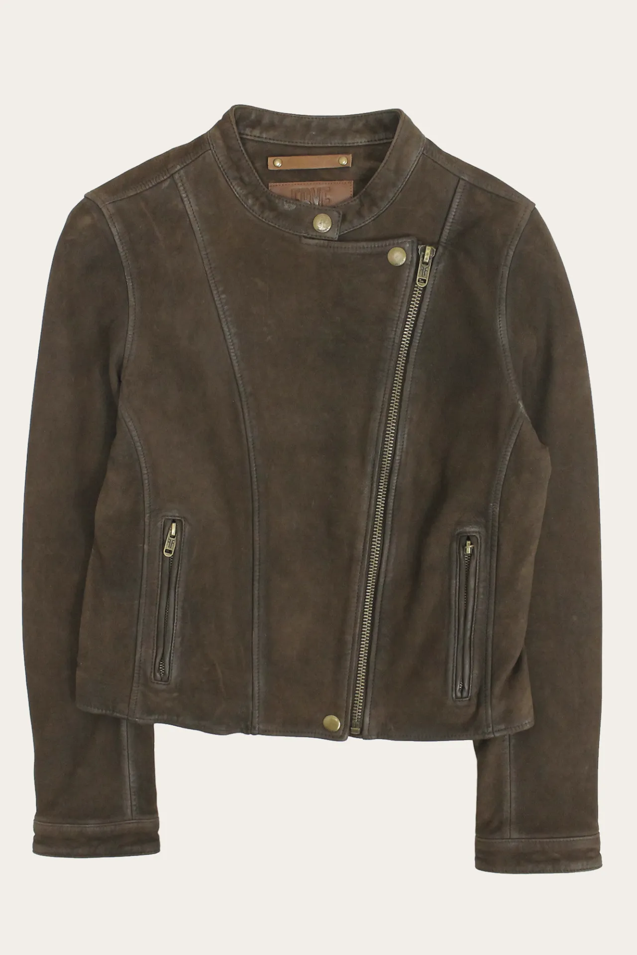 Frye Leather Jackets^Biker-racer Leather Jacket Dark Brown