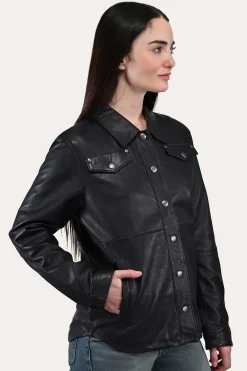 Frye Leather Jackets^Leather Shirt Black