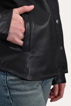 Frye Leather Jackets^Leather Shirt Black