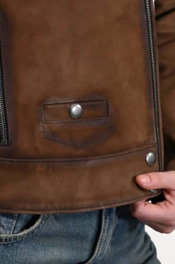 Frye Leather Jackets^Biker Jacket Dark taupe