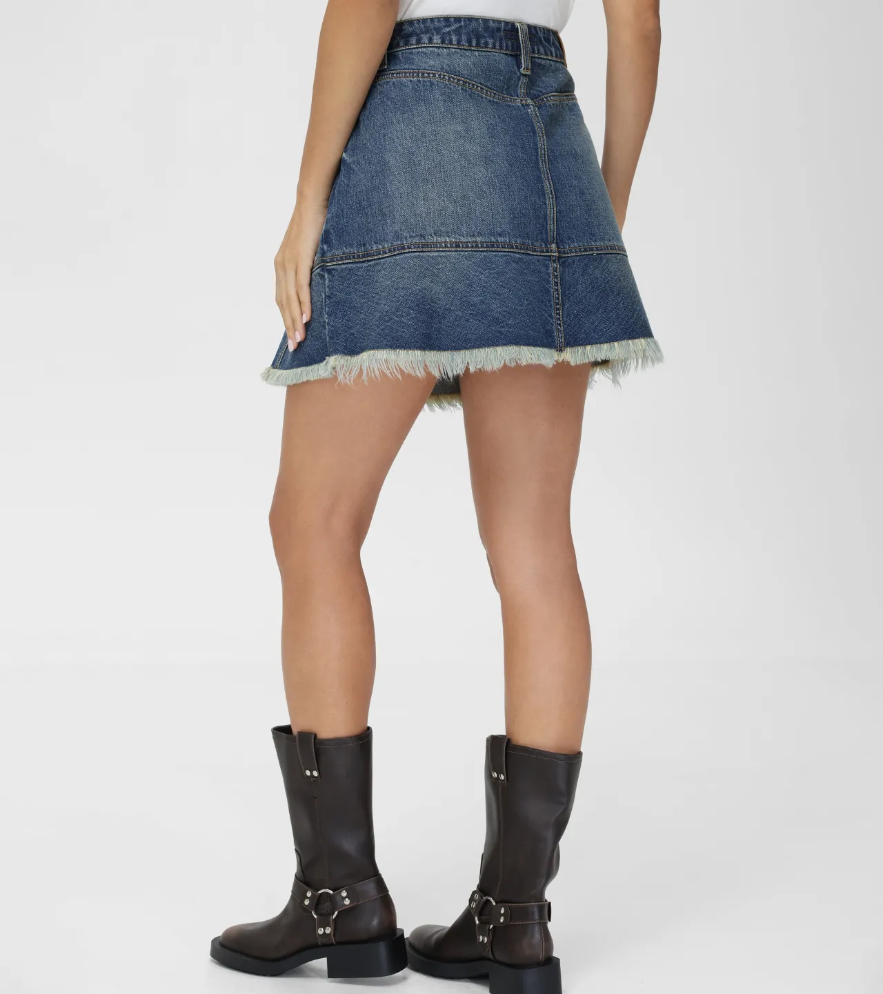 Frye Bottoms^Denim Mini Skirt Mustang Wash