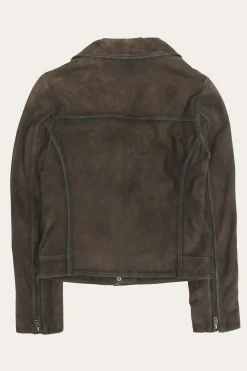 Frye Leather Jackets^Elegant Biker Leather Jacket Dark Brown