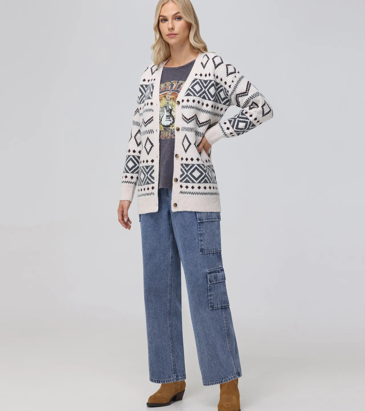 Frye Tops^Fairisle Boyfriend Cardigan