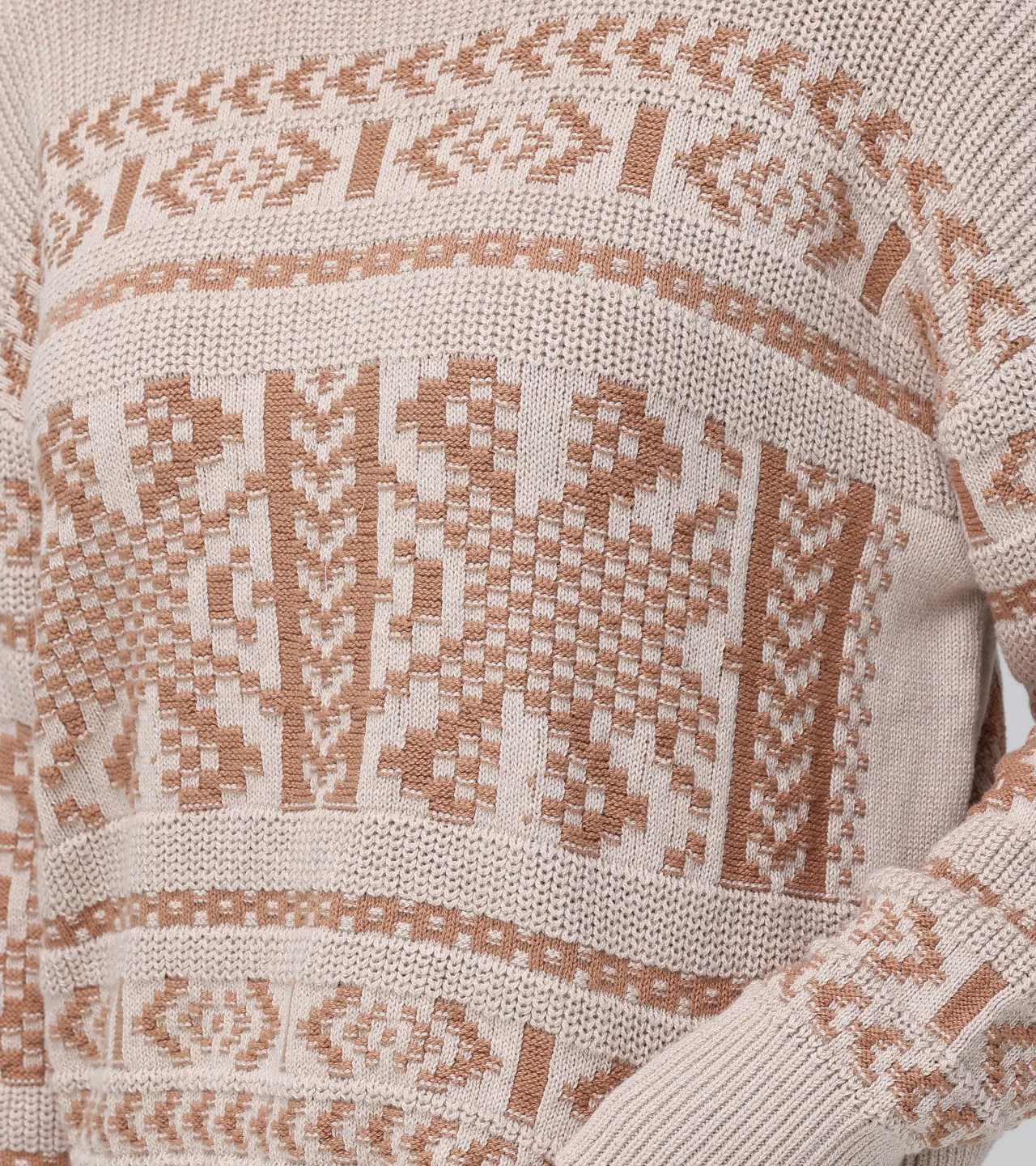 Frye Tops^Fairisle Crewneck Pullover Oatmeal Heather