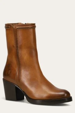 Frye Booties^Jean Short Inside Zip