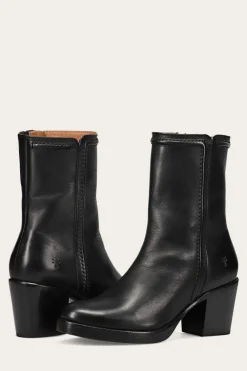 Frye Booties^Jean Short Inside Zip