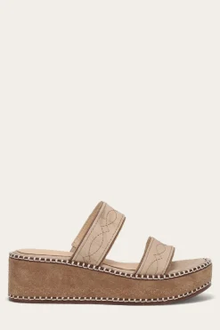Frye Sandals^Joy Woodstock 2 Band Platform Slide