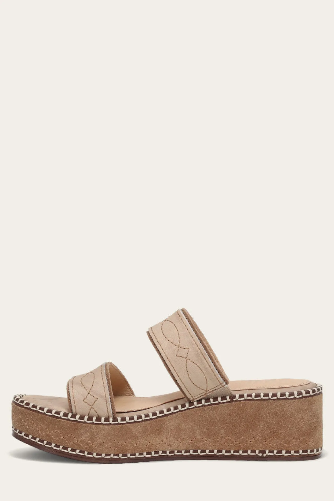 Frye Sandals^Joy Woodstock 2 Band Platform Slide