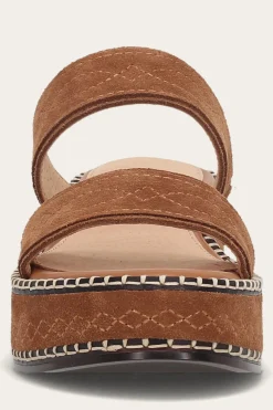 Frye Sandals^Joy Woodstock 2 Band Platform Slide