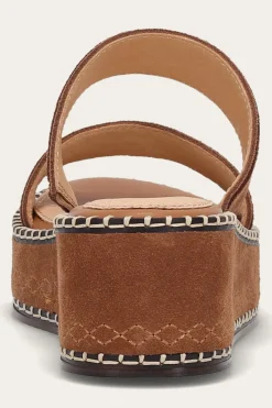 Frye Sandals^Joy Woodstock 2 Band Platform Slide