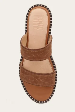 Frye Sandals^Joy Woodstock 2 Band Platform Slide