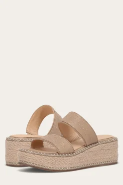 Frye Sandals^Joy Woodstock 2 Band Platform Slide