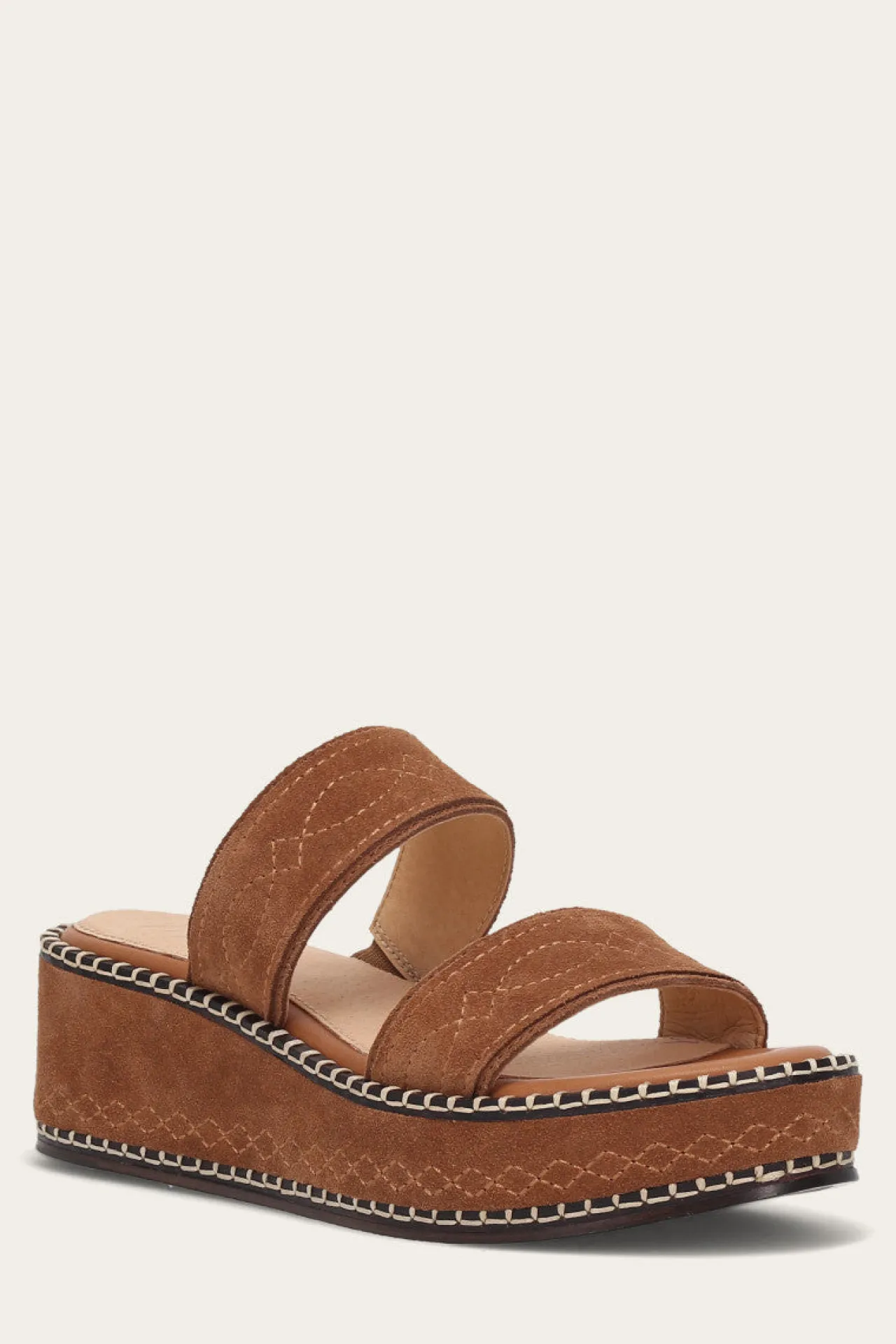 Frye Sandals^Joy Woodstock 2 Band Platform Slide