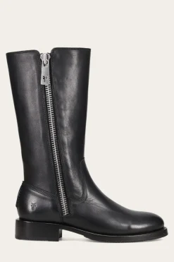 Frye Boots^Madison Heavy Zip Tall Black