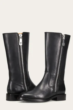 Frye Boots^Madison Heavy Zip Tall Black