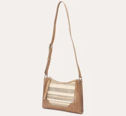 Frye Handbags^Melissa Straw Zip Crossbody Beige