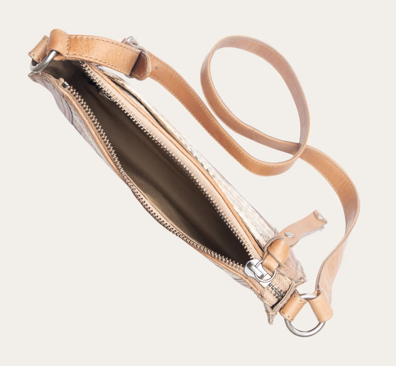 Frye Handbags^Melissa Straw Zip Crossbody Beige