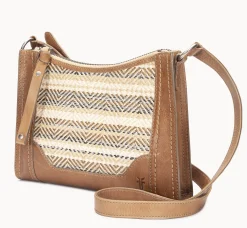 Frye Handbags^Melissa Straw Zip Crossbody Beige