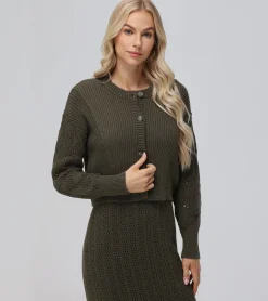 Frye Tops^Mixed Stitch Button Front Cardigan