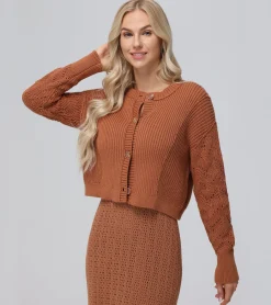 Frye Tops^Mixed Stitch Button Front Cardigan