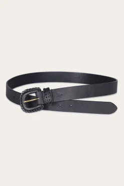 Frye Belts^30mm Belt With Covered Buckle & Leather Lacing