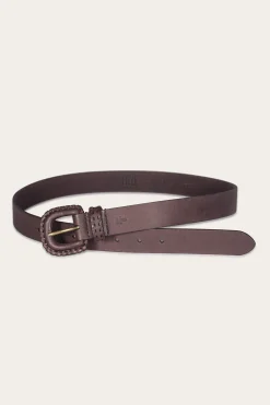Frye Belts^30mm Belt With Covered Buckle & Leather Lacing