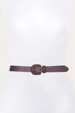 Frye Belts^30mm Belt With Covered Buckle & Leather Lacing