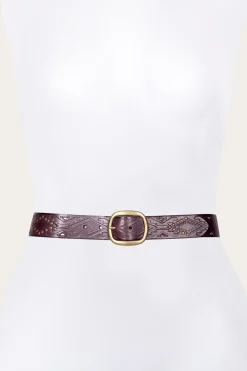 Frye Belts^38mm Belt With Southwestern Embossing, Perf & Studs