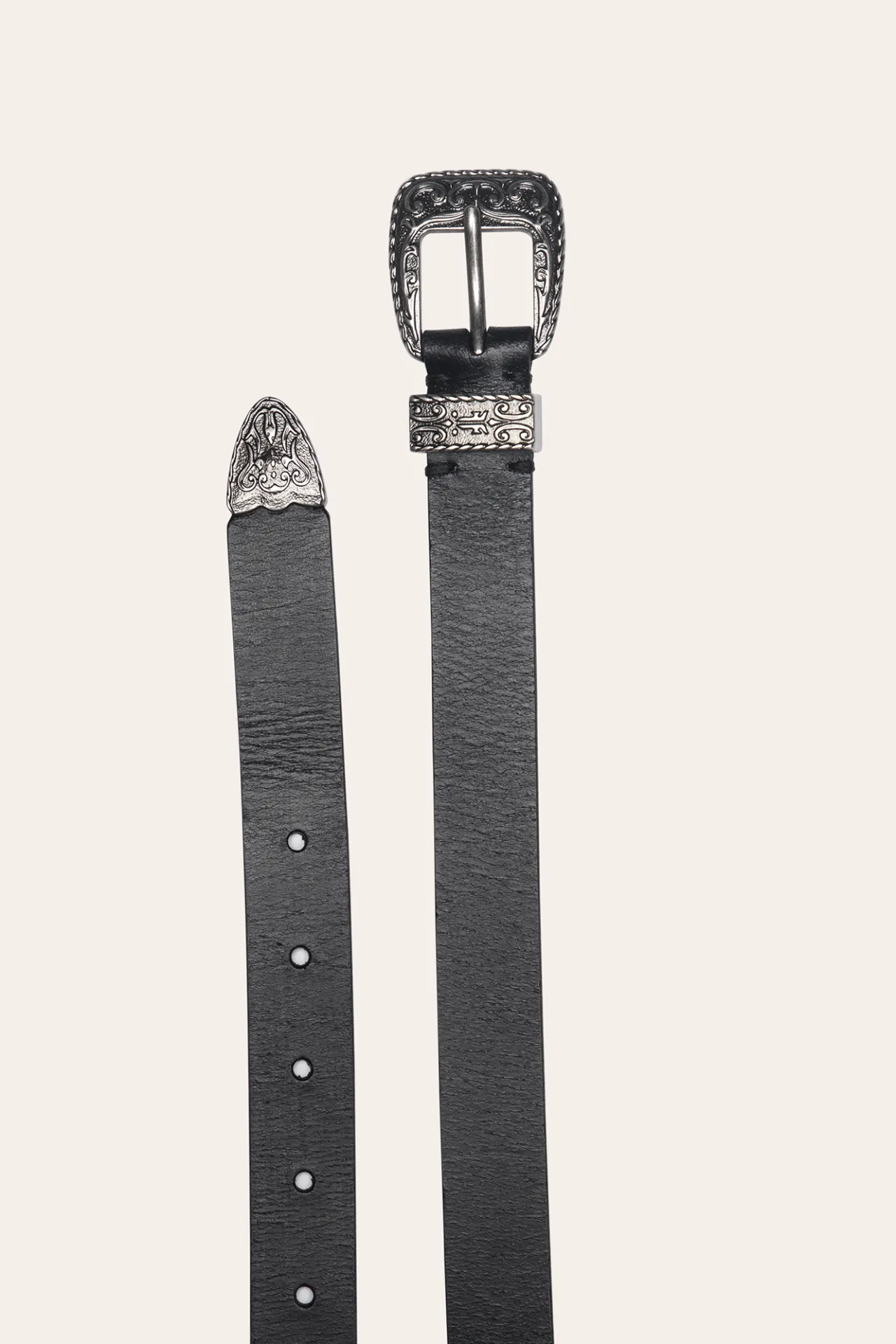 Frye Belts^25MM Logo Western Belt