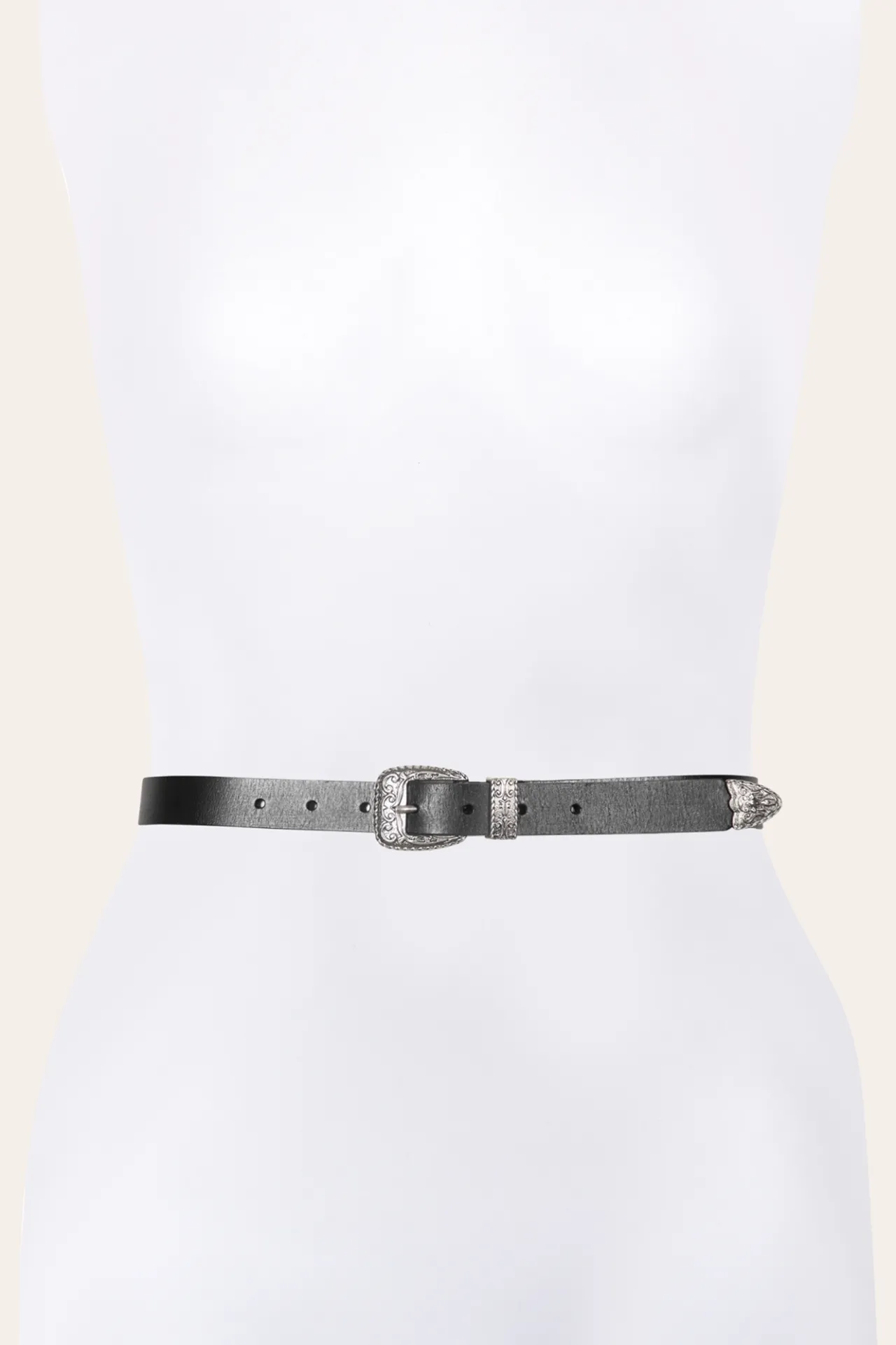 Frye Belts^25MM Logo Western Belt