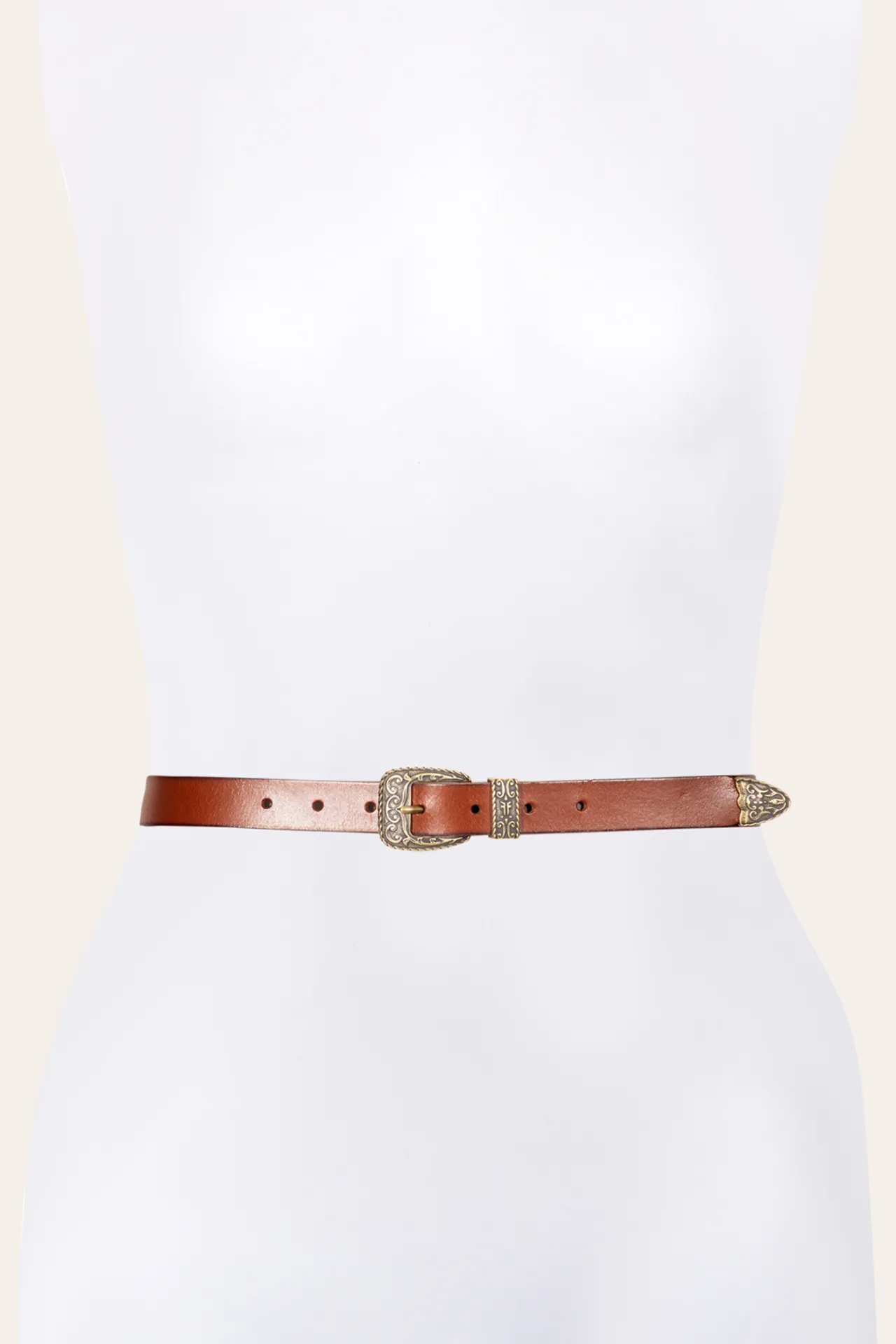 Frye Belts^25MM Logo Western Belt
