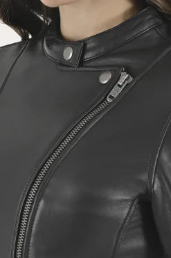 Frye Leather Jackets^Modern Biker-racer Leather Jacket Black
