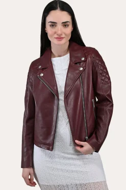 Frye Leather Jackets^Oxblood Biker Jacket