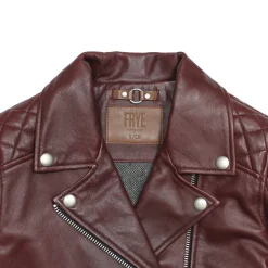 Frye Leather Jackets^Oxblood Biker Jacket