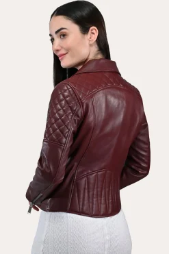 Frye Leather Jackets^Oxblood Biker Jacket