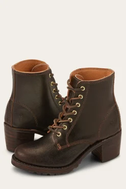Frye Booties^Sabrina 6G Lace Up - 160Th Brown