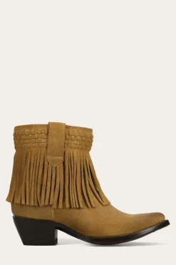 Frye Booties^Sacha Short Fringe Bootie