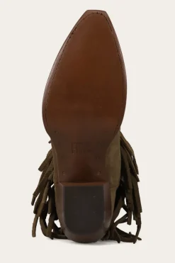 Frye Booties^Sacha Short Fringe Bootie