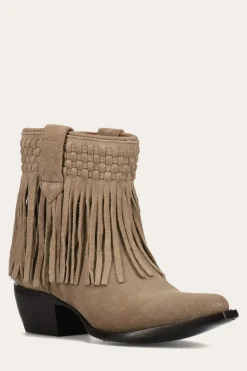 Frye Booties^Sacha Short Fringe Bootie