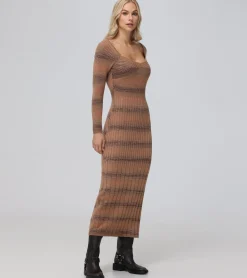 Frye Dresses^Sweetheart Neck Space Dye Sweater Dress Brown