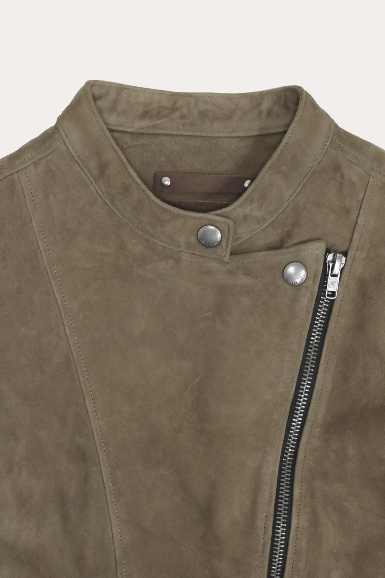 Frye Leather Jackets^Versatile Biker-racer Leather Jacket Taupe