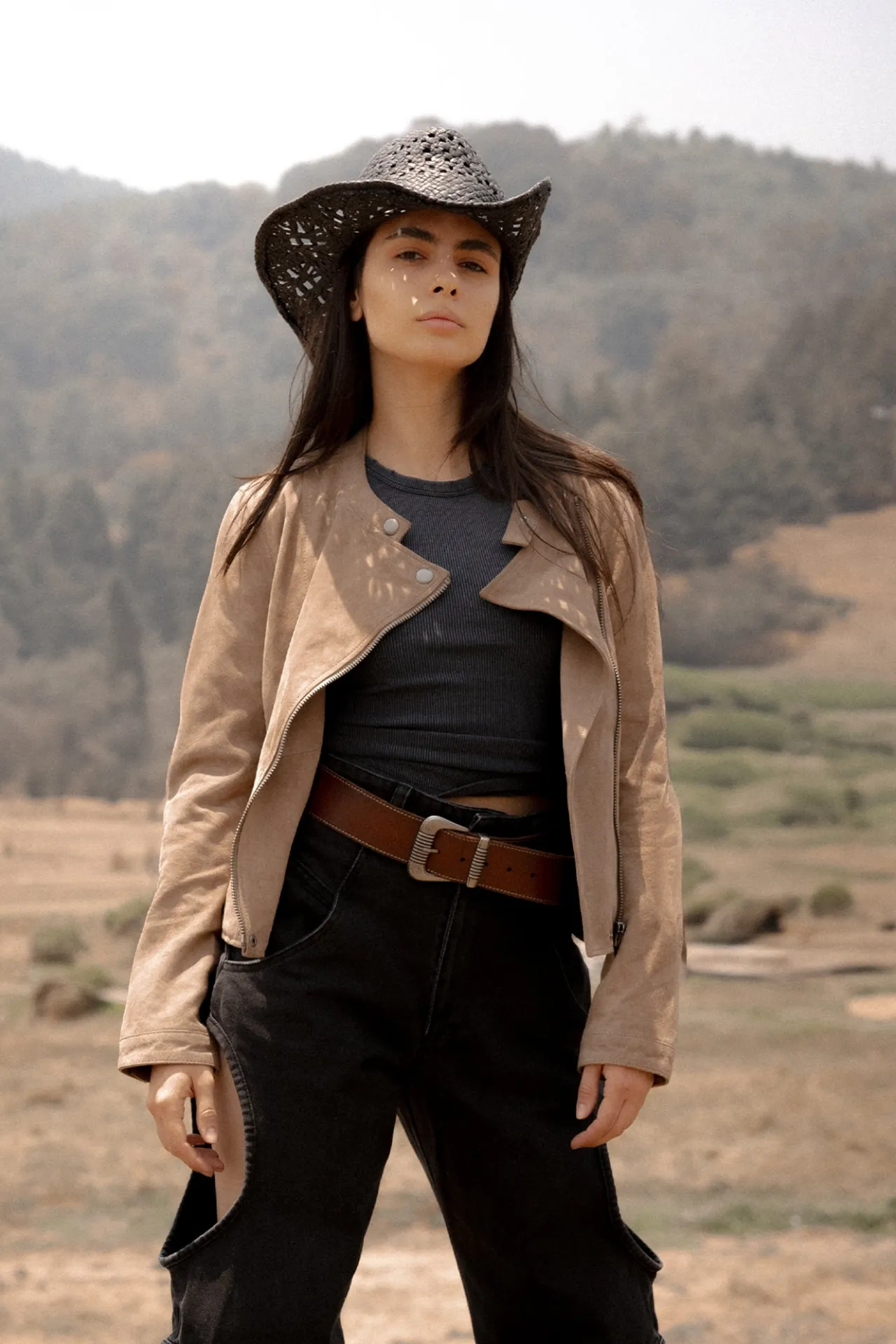 Frye Leather Jackets^Versatile Biker-racer Leather Jacket Taupe