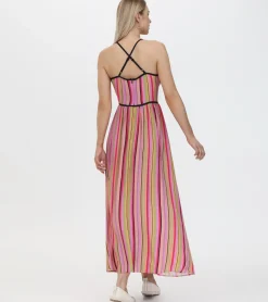 Frye Dresses^Vibrant Maxi Dress Multi Stripe Combo